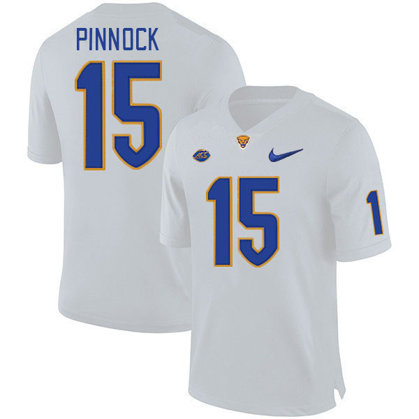 Pitt Panthers #15 Jason Pinnock College Football Jerseys Stitched Sale-White